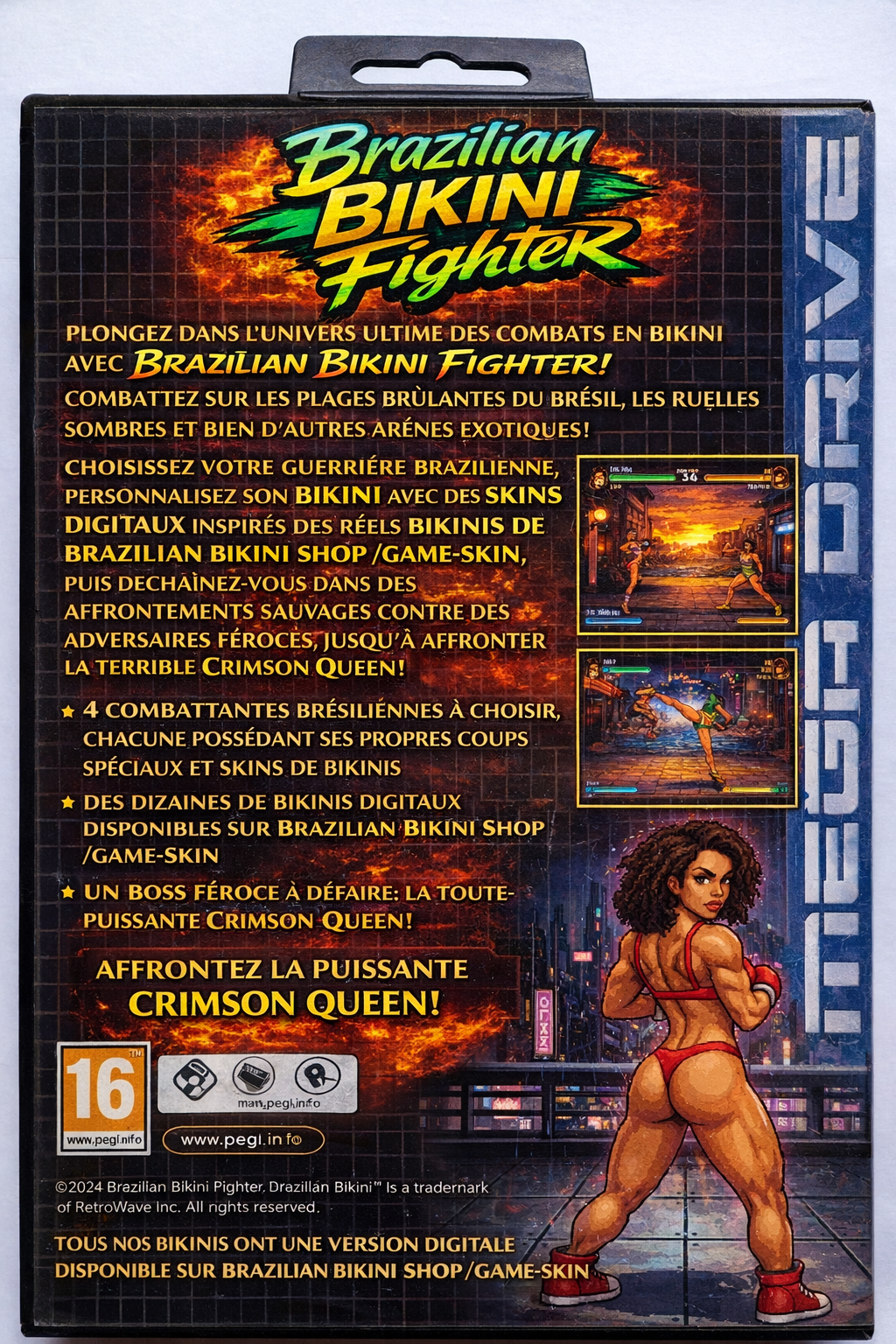 Brazilian Bikini Fighter — pack Megadrive dos de boîte